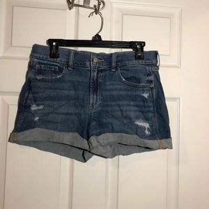 Ripped denim shorts size 8
